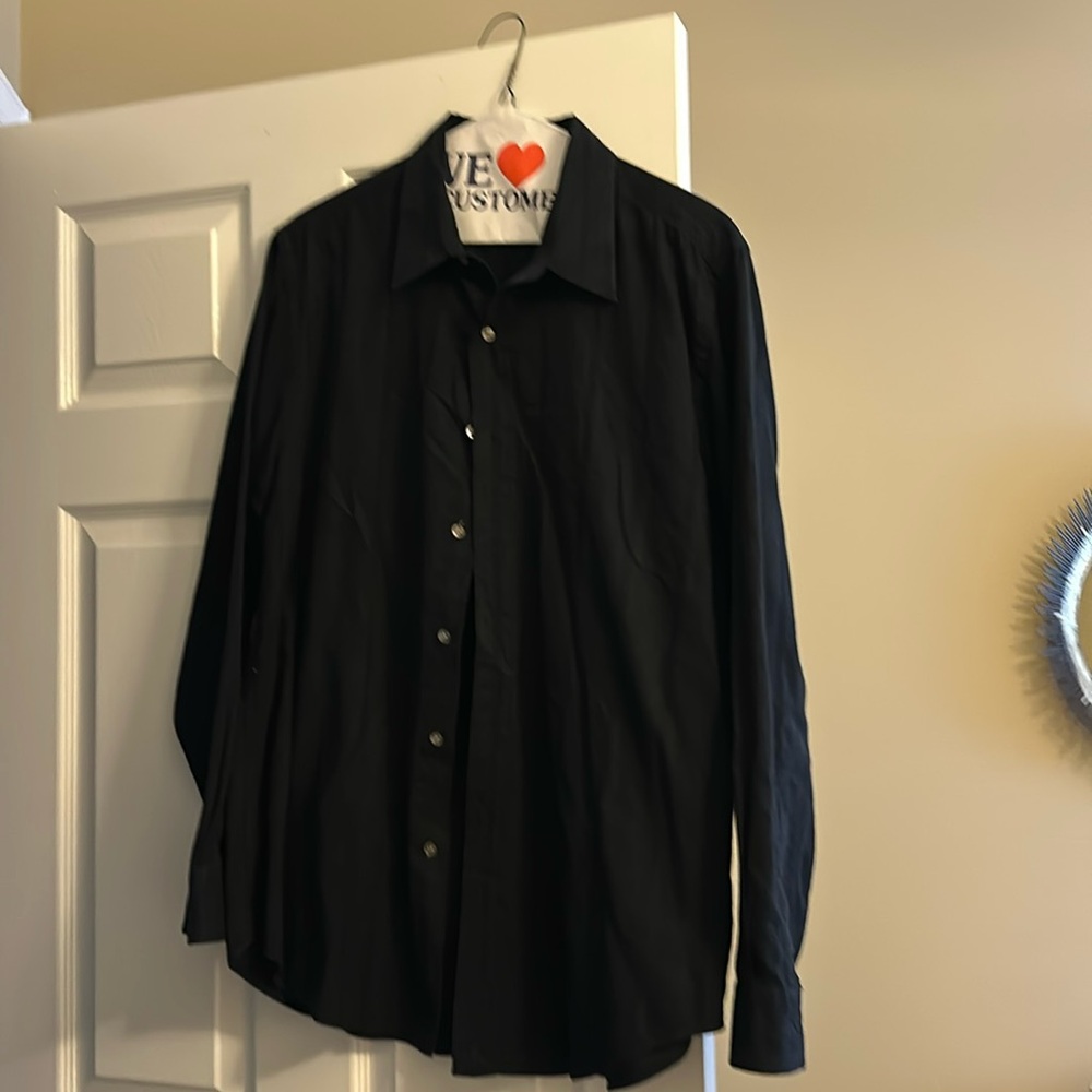 Men’s size large Lucky Brand long sleeve button down shirt on down shirt